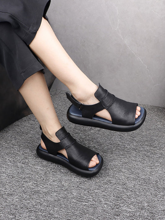 Women Summe Genuine Leather Open-toe Sandals