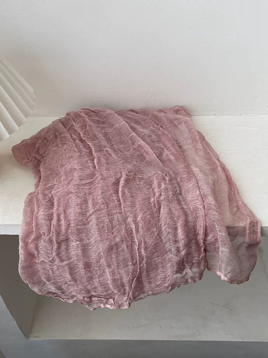 Women Literary Ethnic Pleated Shawl Scarf