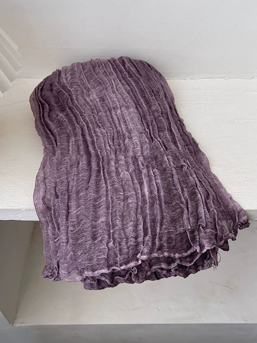 Women Literary Ethnic Pleated Shawl Scarf