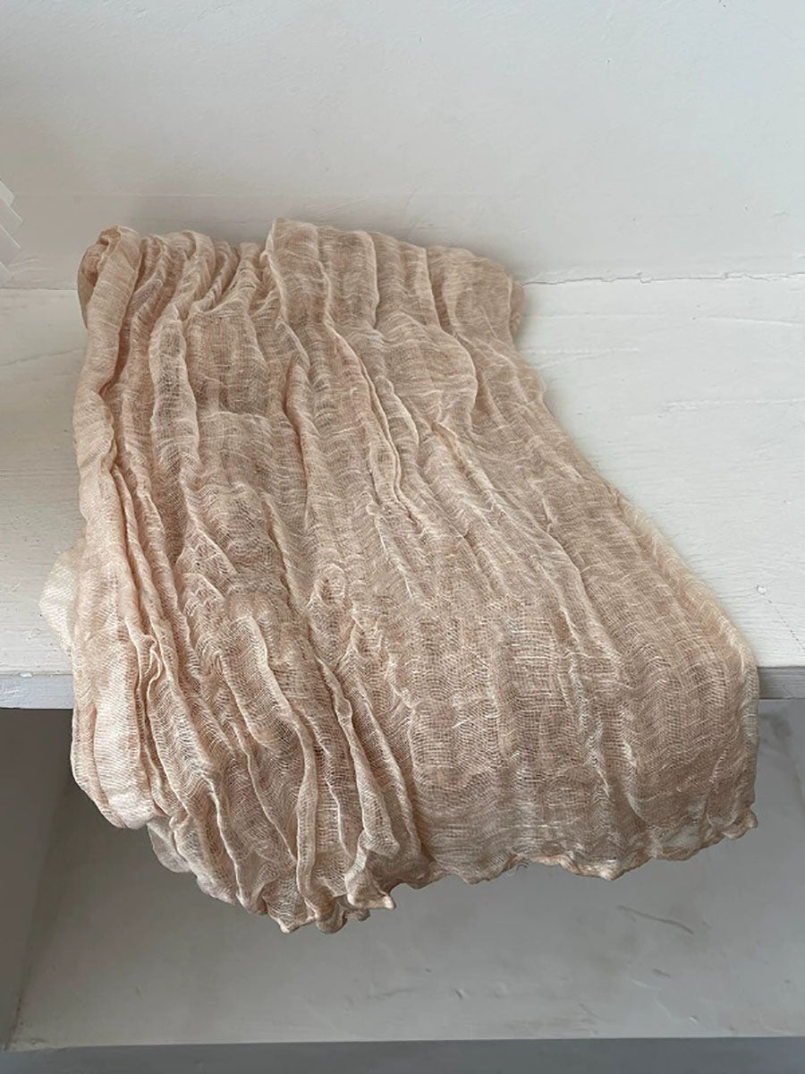 Women Literary Ethnic Pleated Shawl Scarf
