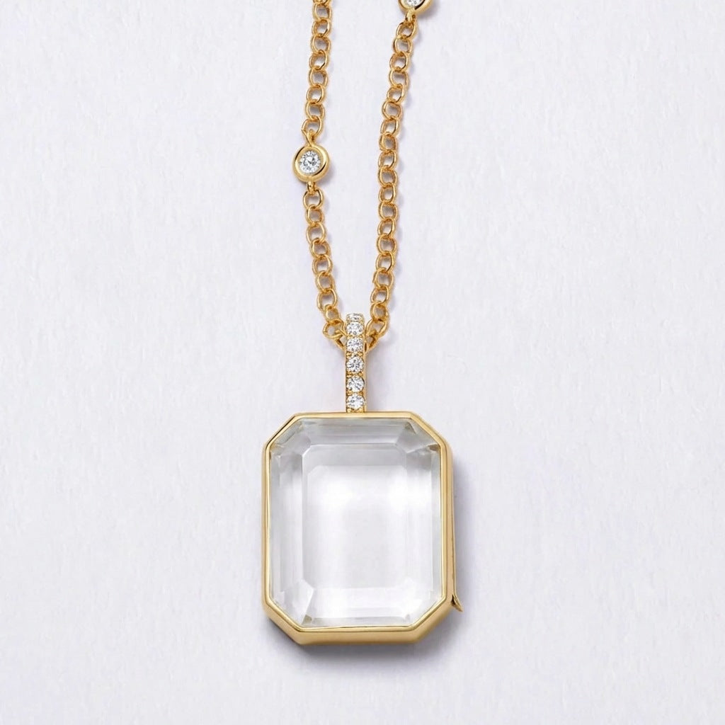 Glass Locket Charms In Colour, Jewelry Accessories Featuring Elegant Design