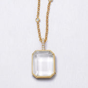 Gold Square Box Necklace - Empty Box