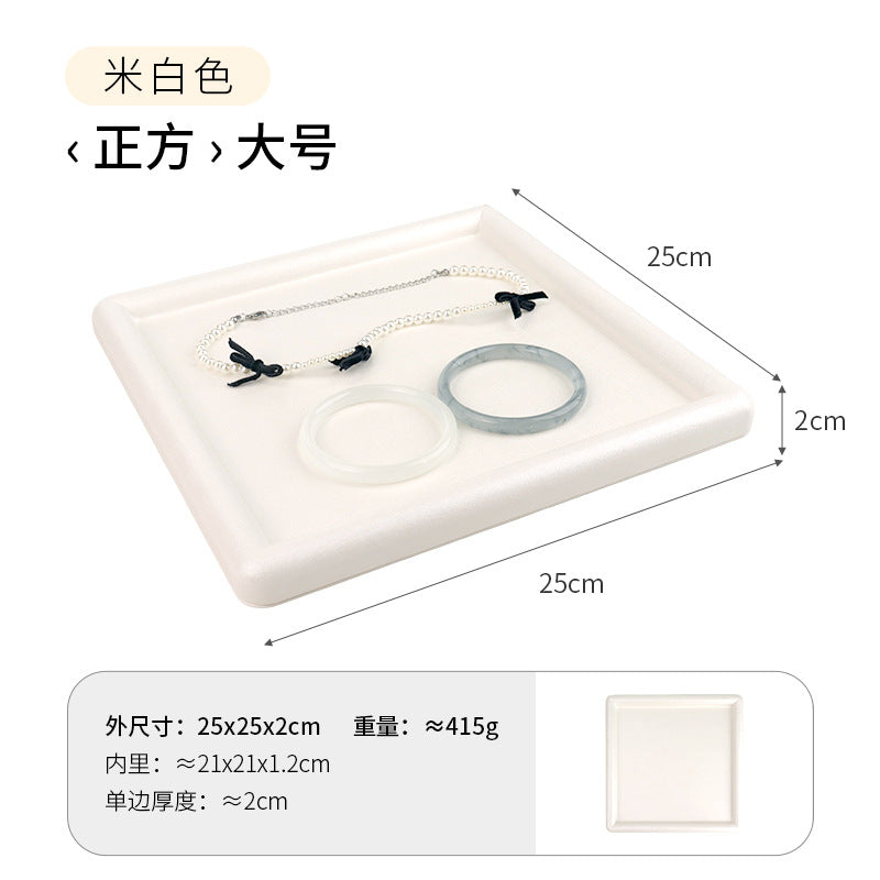 Solid Color Grey PU Jewelry Box, 1 Piece, Elegant And Durable Jewelry Packaging