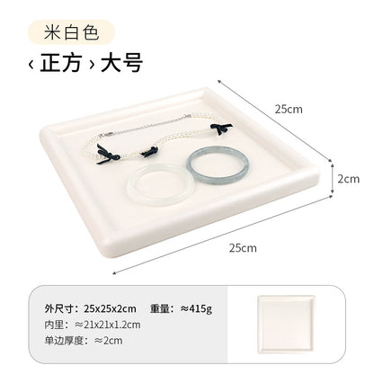 Solid Color Grey PU Jewelry Box, 1 Piece, Elegant And Durable Jewelry Packaging