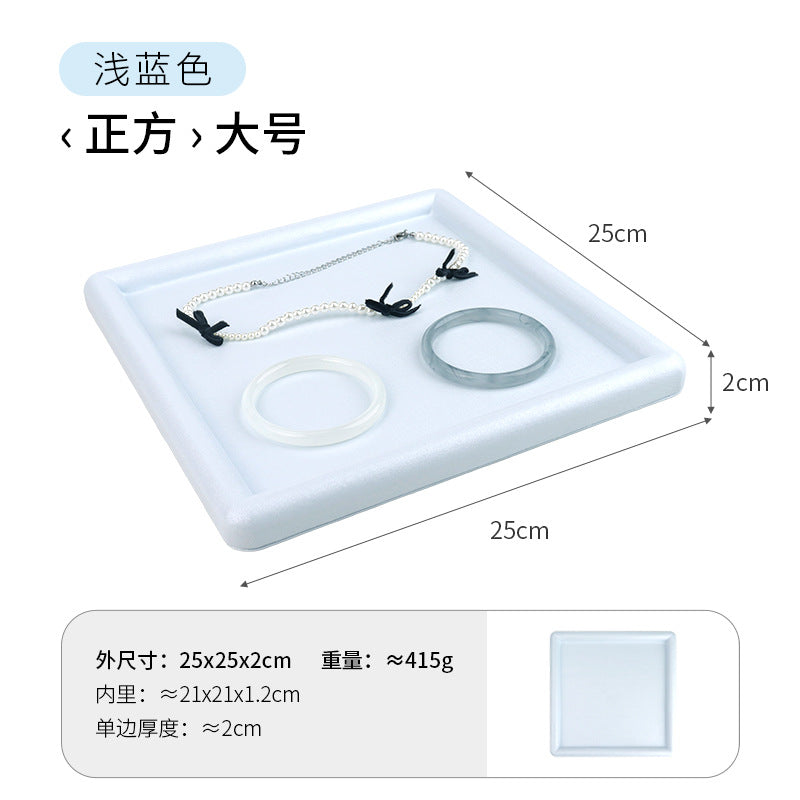 Solid Color Grey PU Jewelry Box, 1 Piece, Elegant And Durable Jewelry Packaging