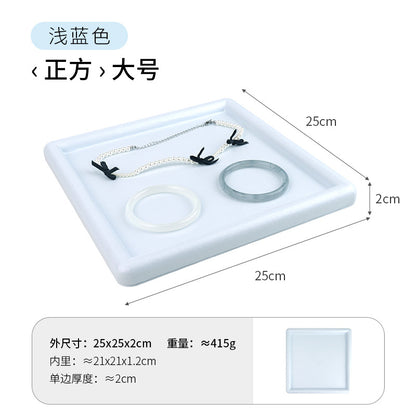 Solid Color Grey PU Jewelry Box, 1 Piece, Elegant And Durable Jewelry Packaging