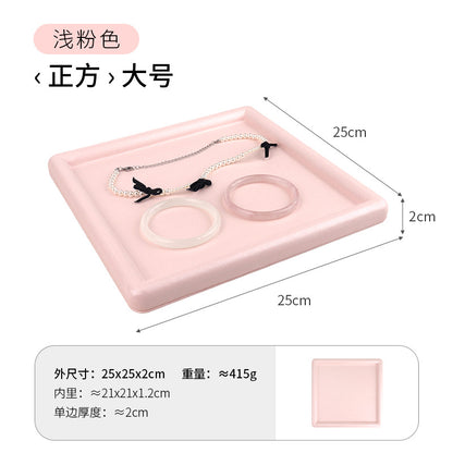 Solid Color Grey PU Jewelry Box, 1 Piece, Elegant And Durable Jewelry Packaging