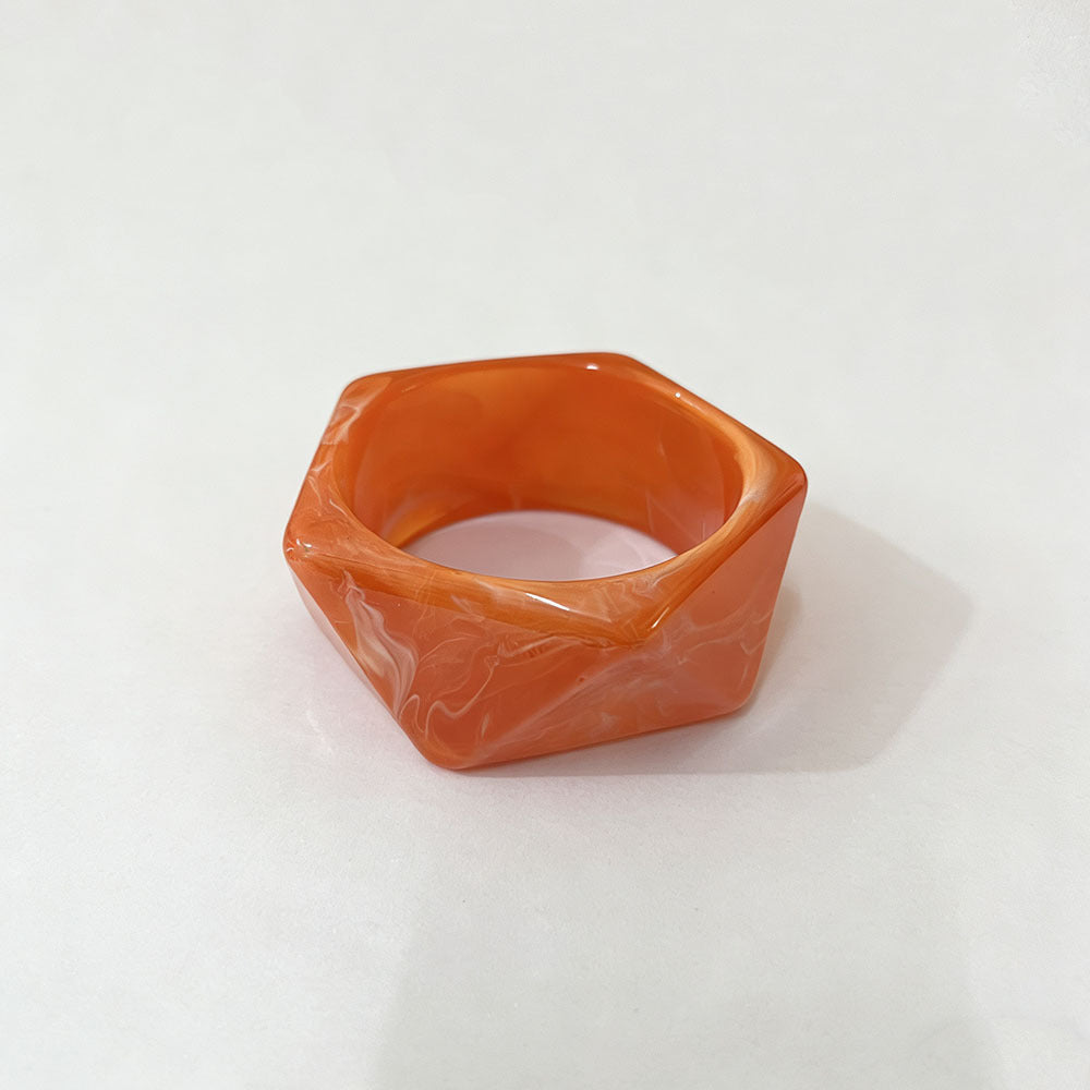 Retro Black Acrylic Rhombus Bangle For Women