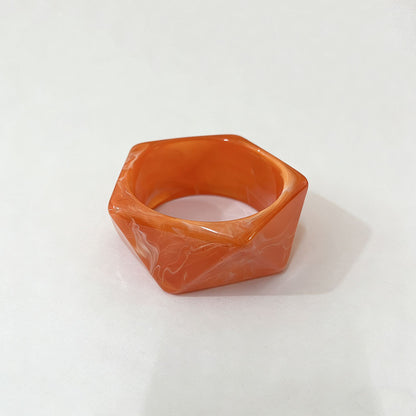 Retro Black Acrylic Rhombus Bangle For Women