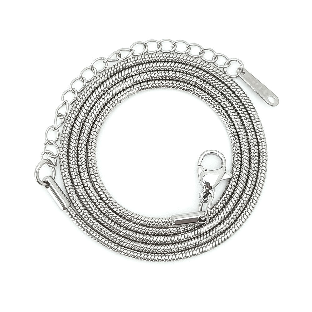 For Love Charms Necklace In Steel Color, Made With Durable Titanium Steel