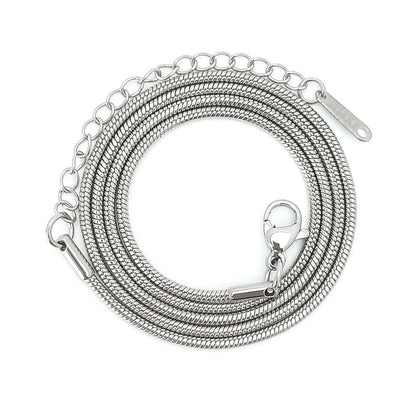 For Love Charms Necklace In Steel Color, Made With Durable Titanium Steel