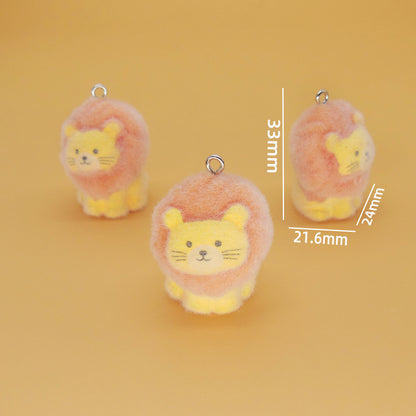 Resin Animal Key Chain Featuring Love Charms, Available In Colour, Perfect For Key Chains Accessories