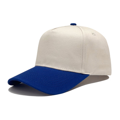 Cotton Baseball Cap With Curved Brim In Khaki, Suitable For Spring & Summer Adults