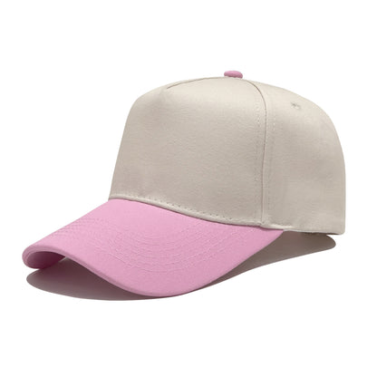 Cotton Baseball Cap With Curved Brim In Khaki, Suitable For Spring & Summer Adults
