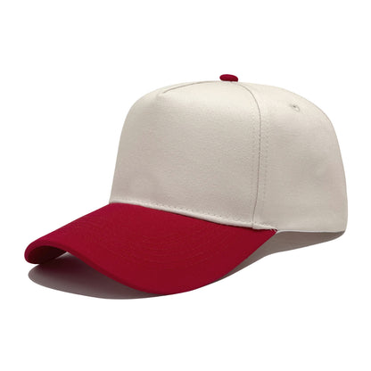Cotton Baseball Cap With Curved Brim In Khaki, Suitable For Spring & Summer Adults