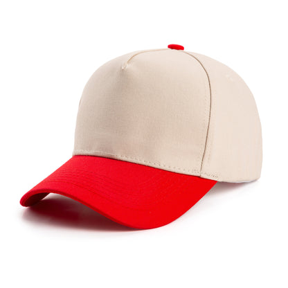 Cotton Baseball Cap With Curved Brim In Khaki, Suitable For Spring & Summer Adults