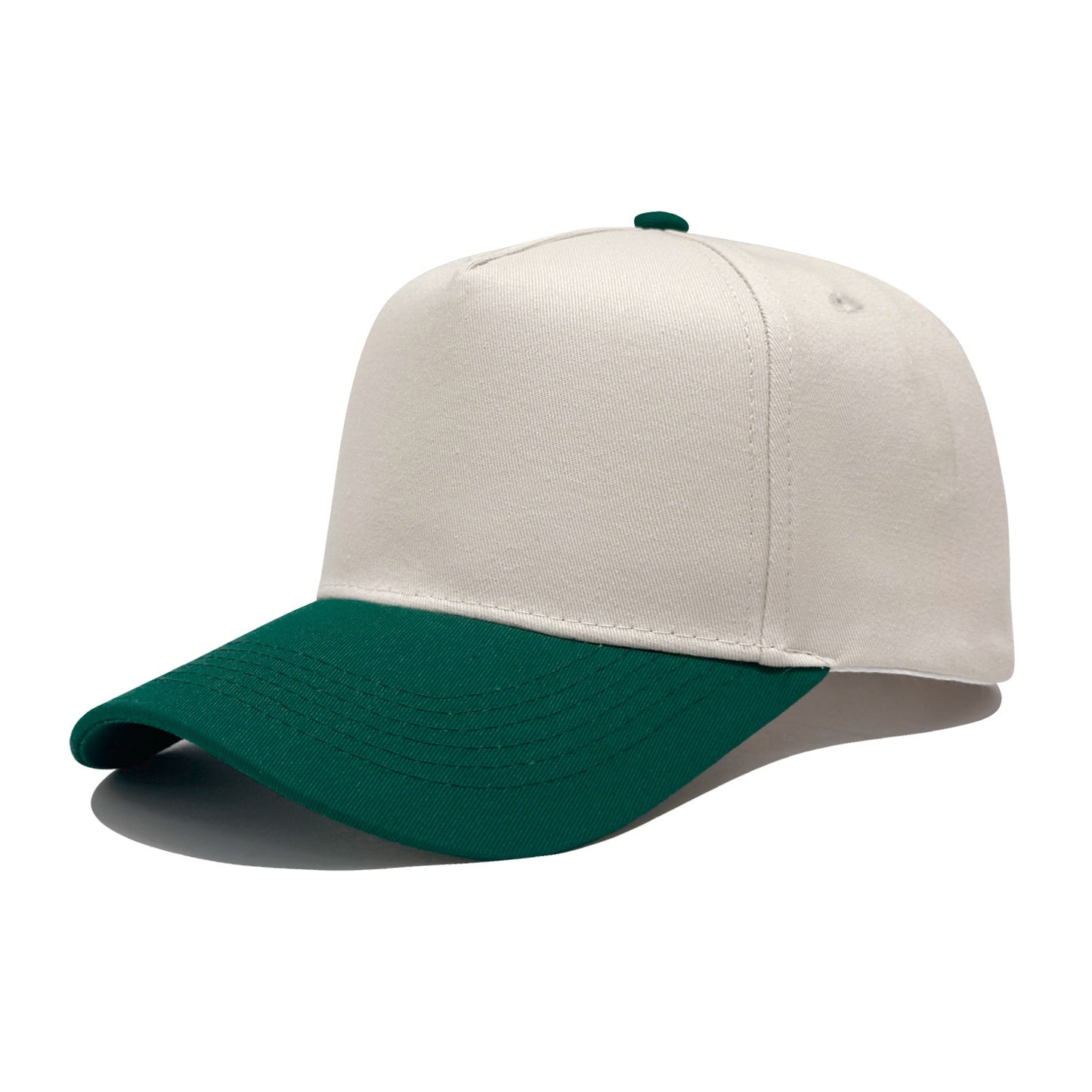 Cotton Baseball Cap With Curved Brim In Khaki, Suitable For Spring & Summer Adults