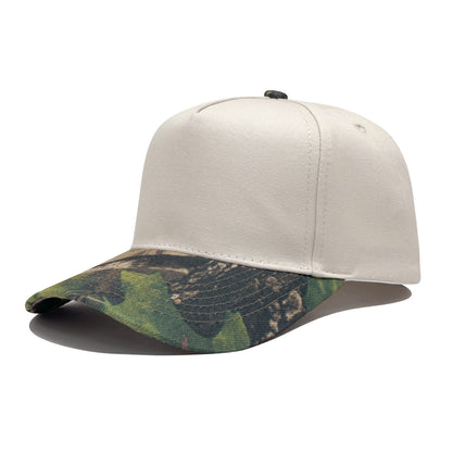 Cotton Baseball Cap With Curved Brim In Khaki, Suitable For Spring & Summer Adults
