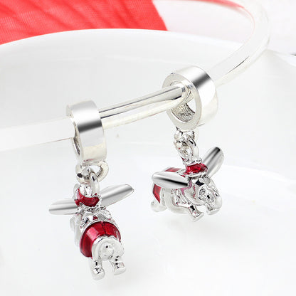 Cute Dog Alloy Beads For Jewelry Making With Electroplated Gold Finish, Perfect Jewelry Accessories