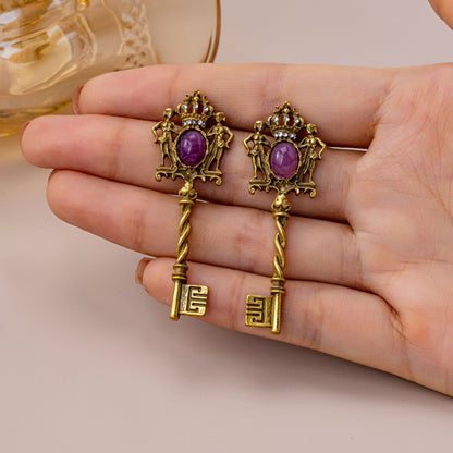 Water Droplets Stud Earrings For Unisex Featuring Ombre Enamel Design With Alloy Posts
