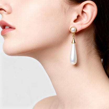 Geometric Stud Earrings For Women In White Alloy Featuring 925 Sterling Silver Carving