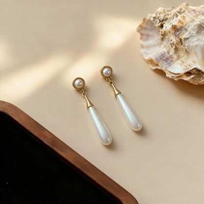 Geometric Stud Earrings For Women In White Alloy Featuring 925 Sterling Silver Carving