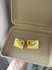 Yellow Devil's Eye Earrings EH2406