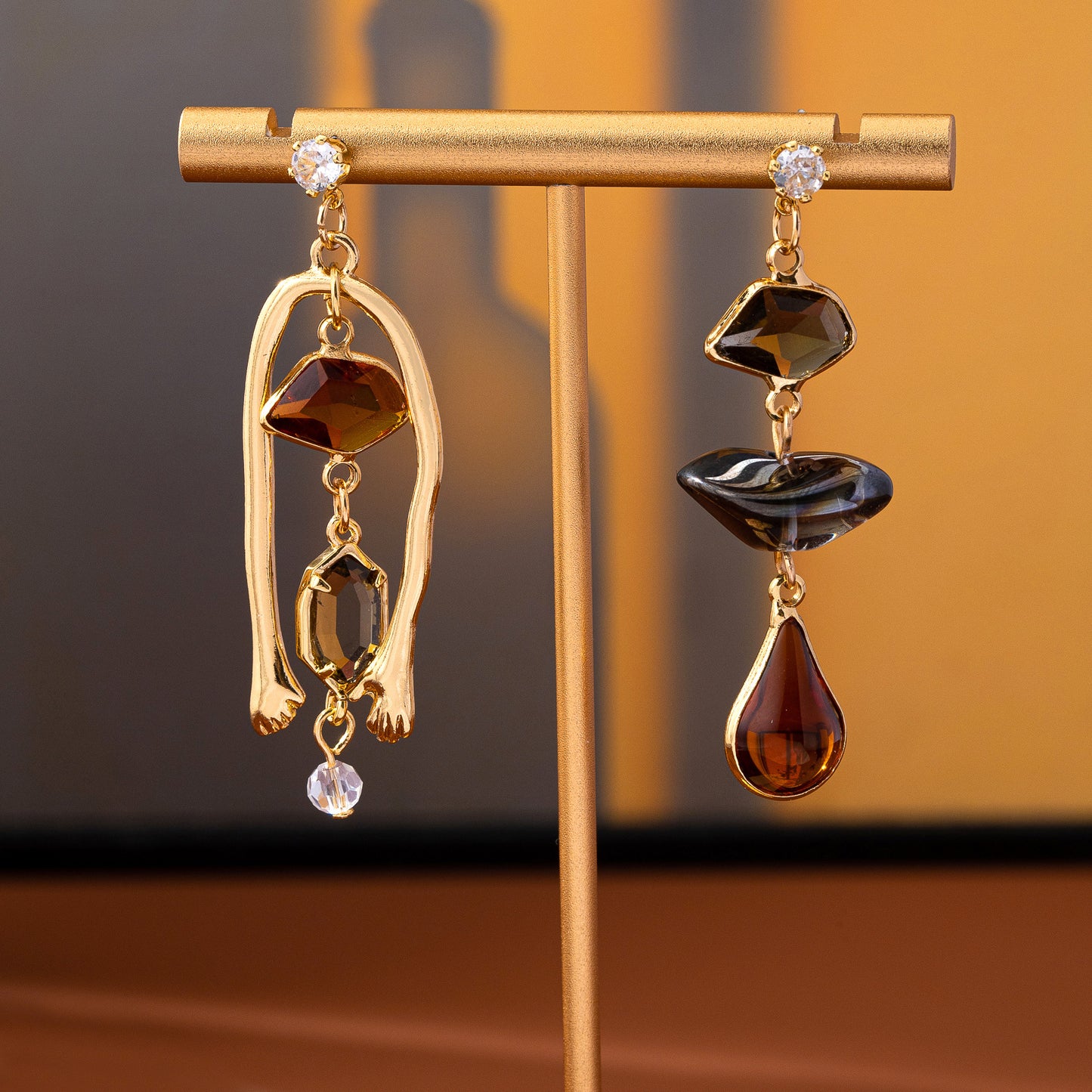 For Women Irregular Tassel Drop Earrings With 925 Sterling Silver Studs In Retro Style, Made Of Zinc Alloy