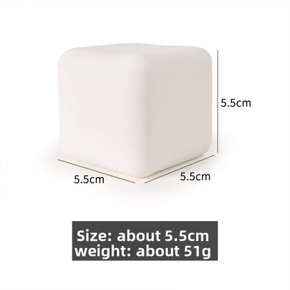 Square Squishy Toy Made Of Soft TPR Material In White, A Unique Novelty Toy For Stress Relief And Fun