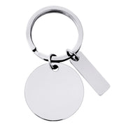 30mm Inner Hole Circle + Right-angled Small Rectangle + Key Ring ( Silver Complete Set Assembled)