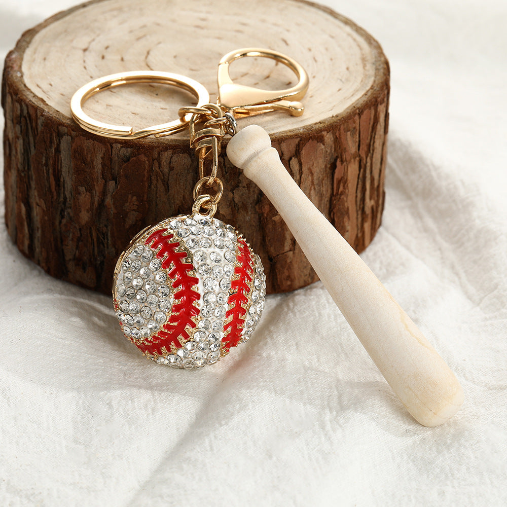 Baseball Jewelry Buckle In Alloy With KC Golden Electroplated Finish 0.03µm-0.05µm Thickness Handmade, 1 Piece