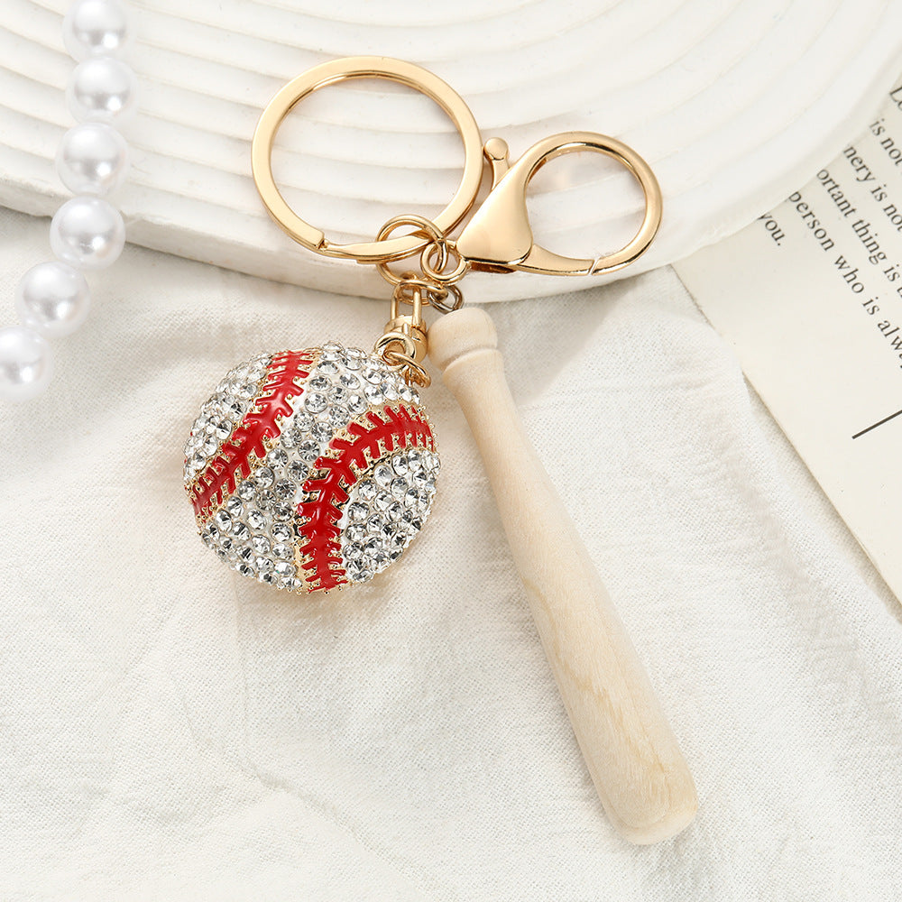 Baseball Jewelry Buckle In Alloy With KC Golden Electroplated Finish 0.03µm-0.05µm Thickness Handmade, 1 Piece