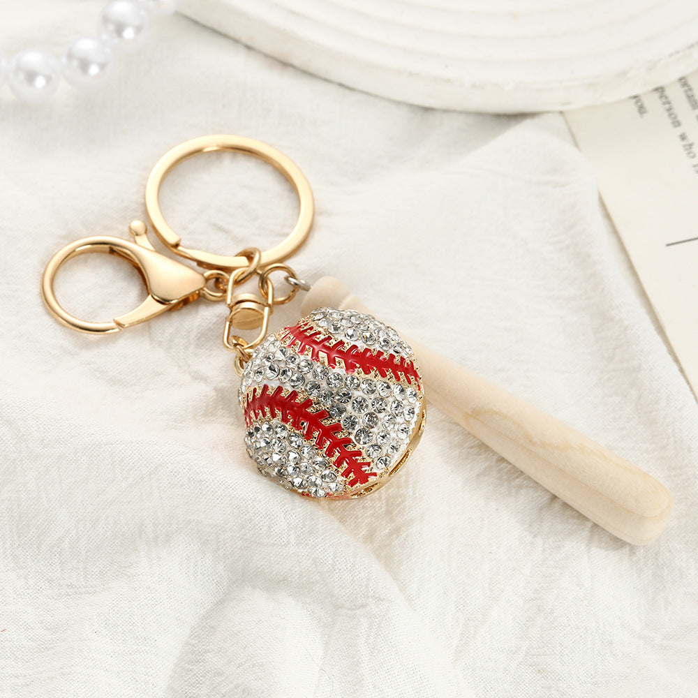 Baseball Jewelry Buckle In Alloy With KC Golden Electroplated Finish 0.03µm-0.05µm Thickness Handmade, 1 Piece