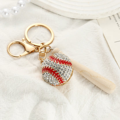 Baseball Jewelry Buckle In Alloy With KC Golden Electroplated Finish 0.03µm-0.05µm Thickness Handmade, 1 Piece