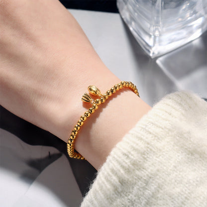 Lotus Waterproof Non Tarnish Bracelets For Women In Sweet Style With Titanium Steel Pendant And PVD Coated Stainless Steel