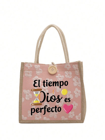 Women’s Square Polyester Shoulder Bag With Top Handle, Suitable For All Seasons