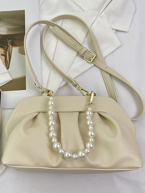 Geometric Pleated Split-Joint Crossbody Bags