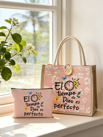 Women’s Square Polyester Shoulder Bag With Top Handle, Suitable For All Seasons