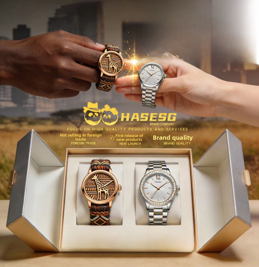 Women's Quartz Watch Jewelry Set With Round Dial, Alloy Strap, Jewelry Buckle, And Ordinary Glass Mirror
