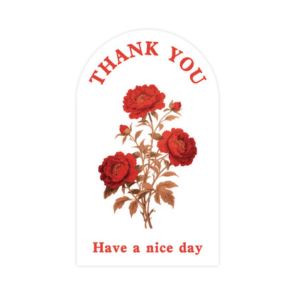 Rectangle Paper Sticker Featuring Love Charms Design, 1 Piece For Creative Stationery Use