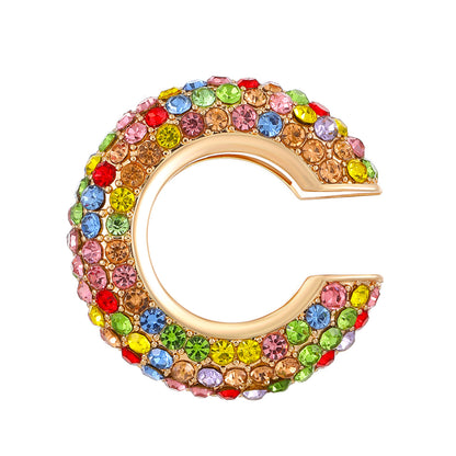 Luxurious U Shape Clip Earrings For Women In Copper With KC Golden Plated Finish And Zircon Inlay