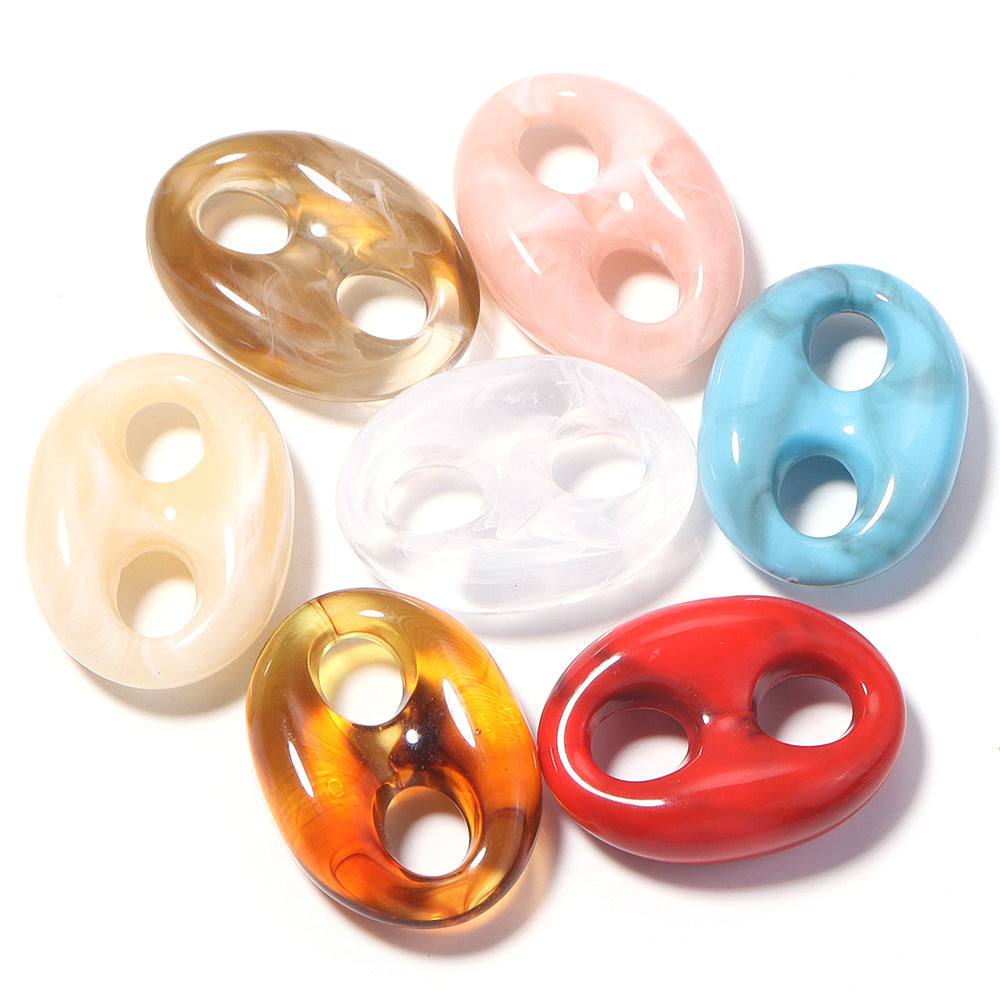 Handmade DIY Gradient Cloud Beads Two-tone Phone Chain Bracelet Wristband Jewelry Accessories Material Irregular Acrylic