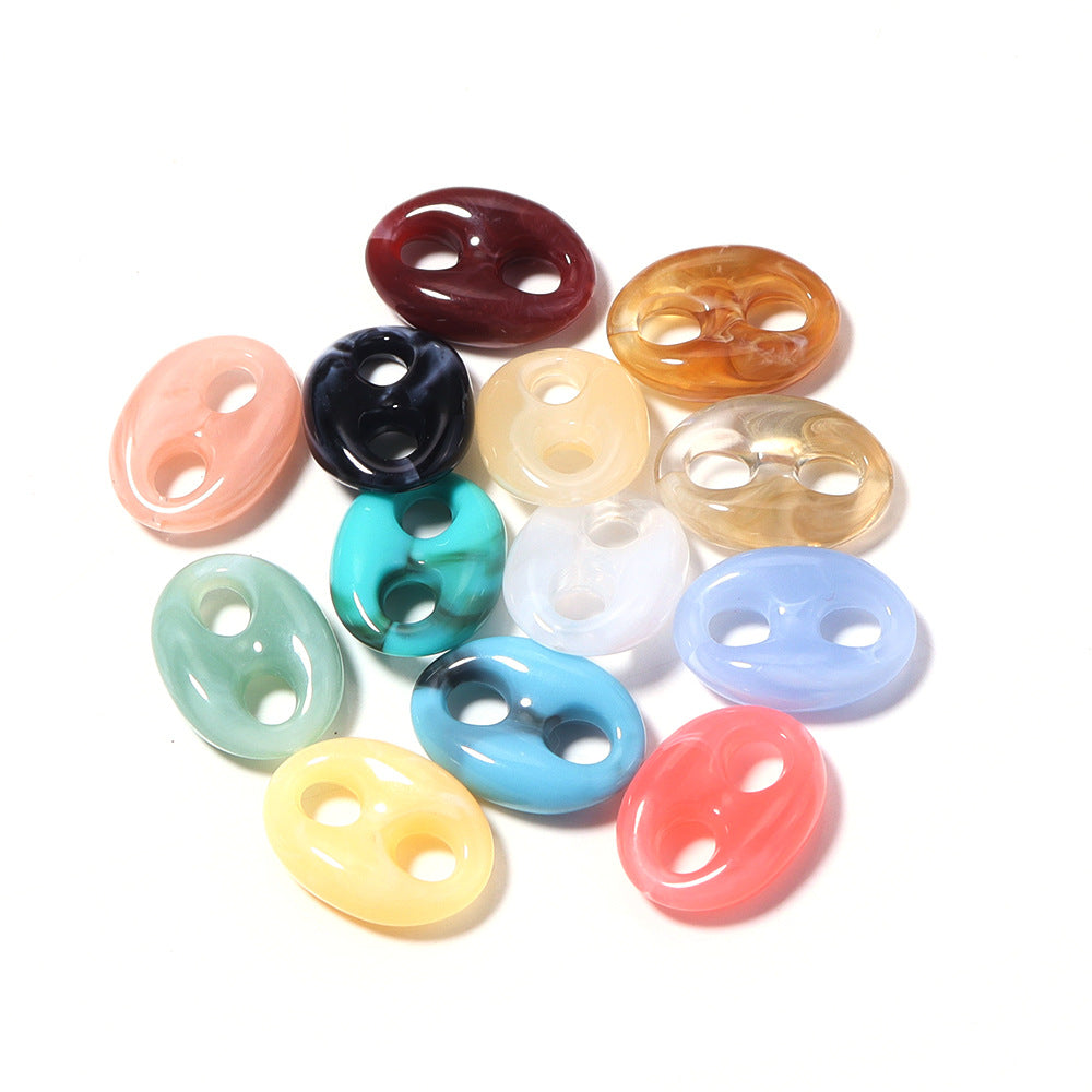 Handmade DIY Gradient Cloud Beads Two-tone Phone Chain Bracelet Wristband Jewelry Accessories Material Irregular Acrylic