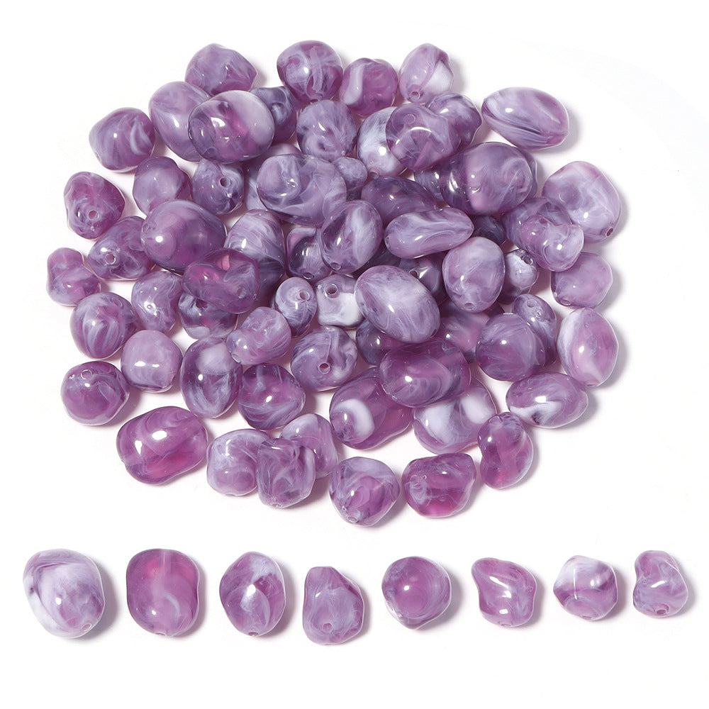High-Quality Acrylic Gradient Cloud Beads Straight Hole DIY Handmade Earrings Bracelets Necklaces Accessories Jewelry Parts