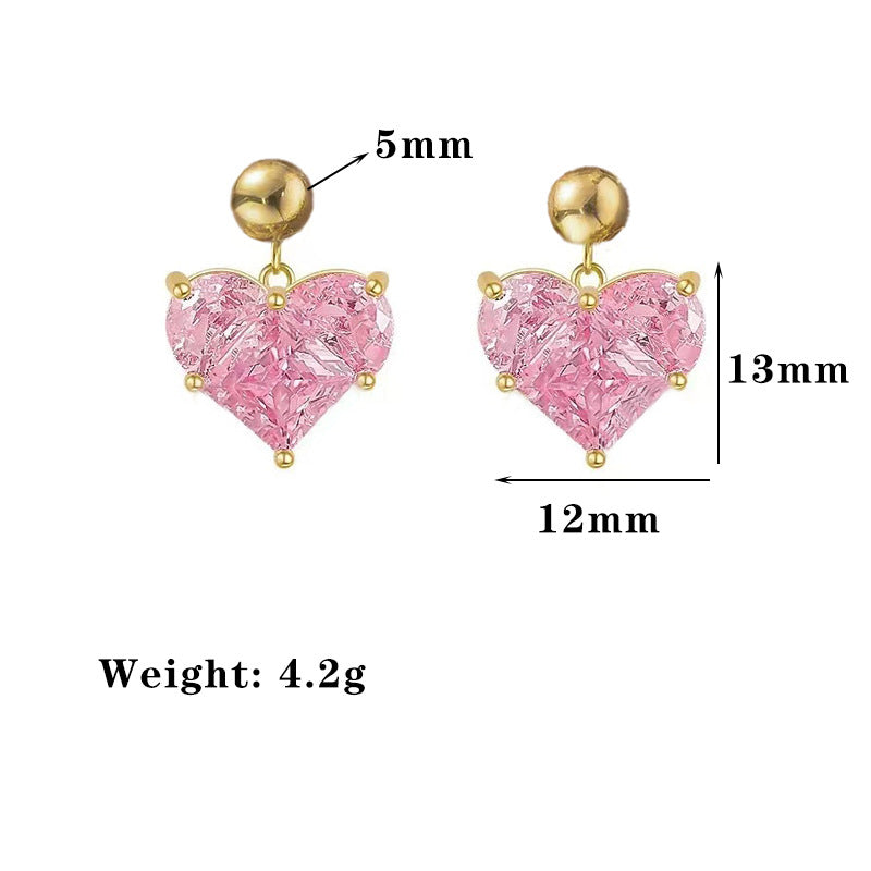 Heart Shape Jewelry Set For Valentine'S Day Featuring Durable Titanium Steel In Elegant Golden Color