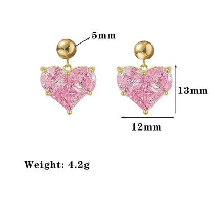 Heart Shape Jewelry Set For Valentine'S Day Featuring Durable Titanium Steel In Elegant Golden Color