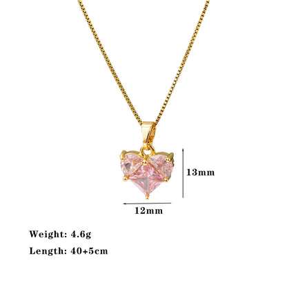 Heart Shape Jewelry Set For Valentine'S Day Featuring Durable Titanium Steel In Elegant Golden Color