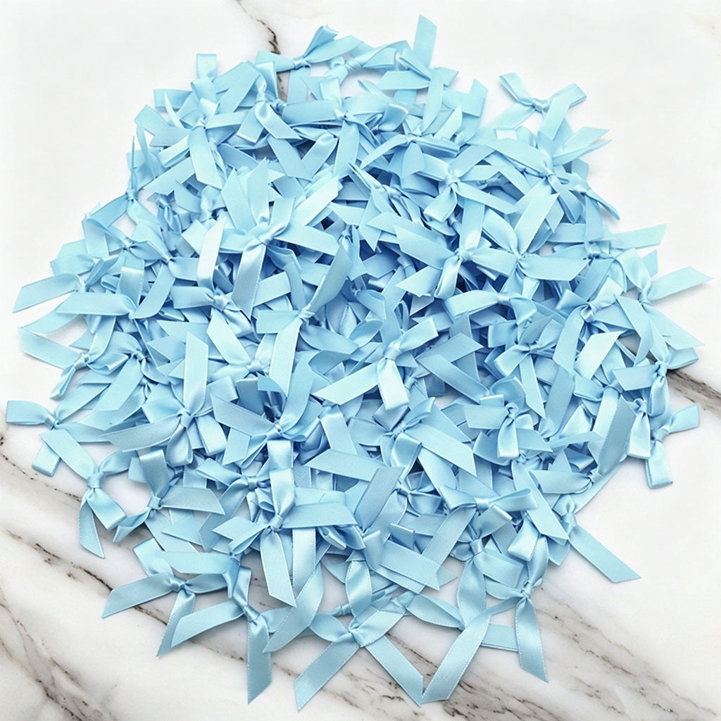 Fresh-Keeping Pink Satin Ribbon Bow Polyester Satin Ribbon Knot Flower DIY Handmade Decoration 50pcs/pack Poly Fiber Knot