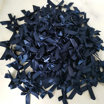 Fresh-Keeping Pink Satin Ribbon Bow Polyester Satin Ribbon Knot Flower DIY Handmade Decoration 50pcs/pack Poly Fiber Knot
