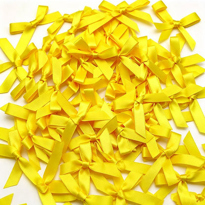 Fresh-Keeping Pink Satin Ribbon Bow Polyester Satin Ribbon Knot Flower DIY Handmade Decoration 50pcs/pack Poly Fiber Knot